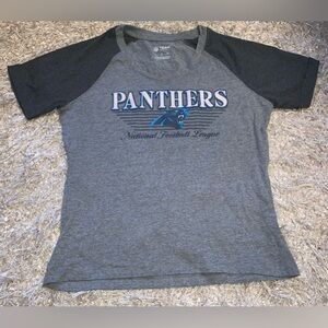 NFL Gray and Blue Carolina Panthers Short Sleeve Tee size S NWOT